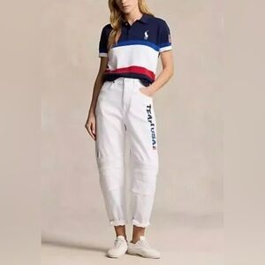Ralph Lauren White USA Olympic Patch Jean